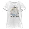 Nickelodeon Spongebob Squarepants Beach Mode Girls Short Sleeve Tee Shirt, White, X-Large view 1
