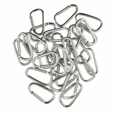 2" Aluminum Carabiner Clip Key Chain Hook Spring Belt (Silver, 500)