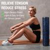 NEXO Fitness High-Density Round Foam Roller for Muscle Soreness Recovery, Exercise, Massage - 18", 24", 36" Blue Fleck (24 Inch) view 2
