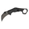 Kershaw Outlier, Tactical Karambit Style Folding Pocket Knife with Assisted Opening, Reverse Grip, Blackwash Finish on Black Handle, Liner Lock, 2.6 inch Blade with Deep Carry Pocketclip view 1