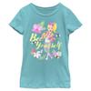 Nickelodeon JoJo Siwa Bee Yourself Girls Short Sleeve Tee Shirt, Tahiti Blue, Small view 1