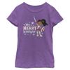 Nickelodeon girls Nella the Princess Knight Heart Bright Short Sleeve Tee T Shirt, Purple Berry, X-Small US view 1