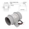 Aramox 3 inch Inline Blower,12V Silent Inline Blower Marine Bilge Air Blower Inline Duct Fan for Yachts Boats Air Circulation view 4