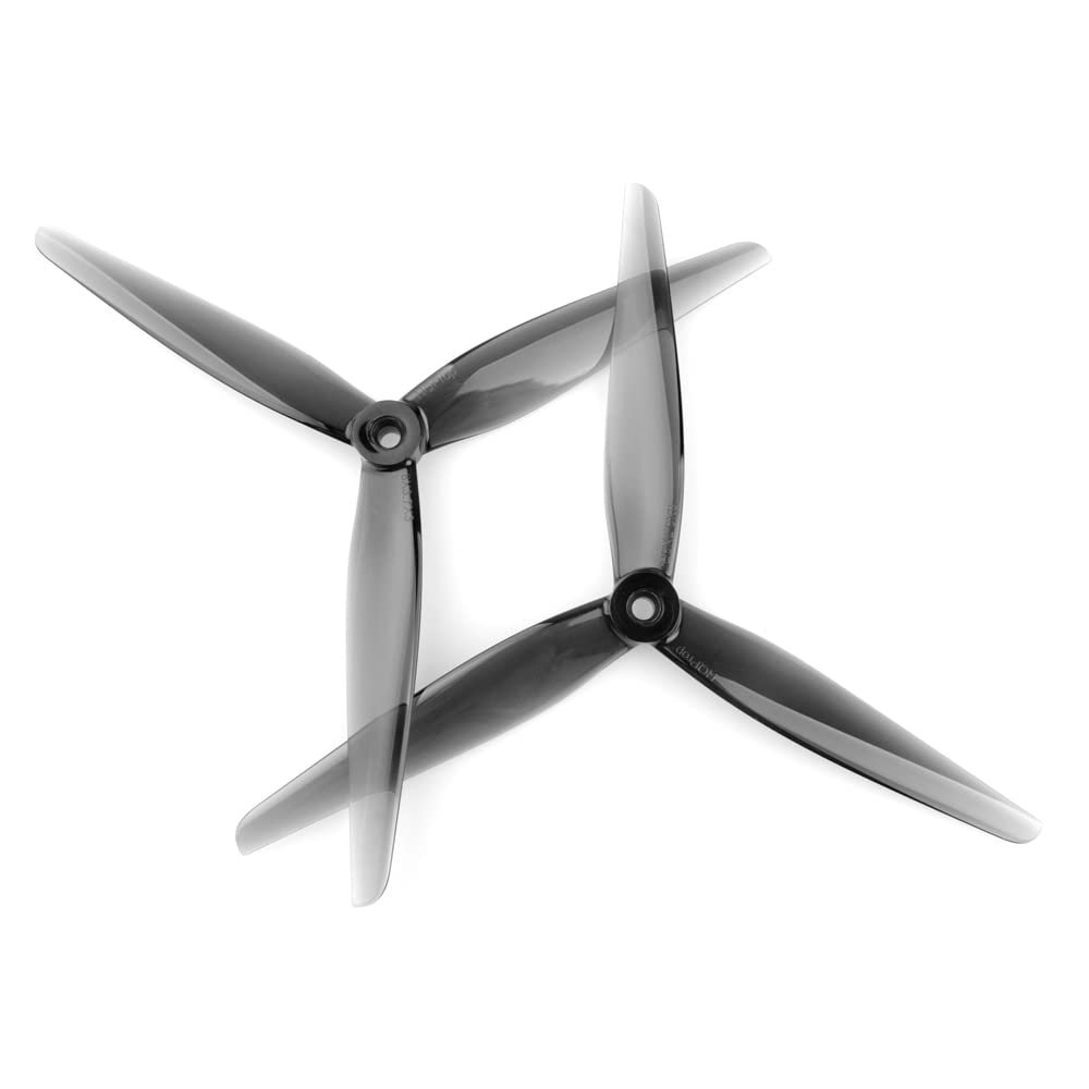 HQProp 8X3.7X3 Polycarbonate Propeller (Set of 2) - Gray - 8.5mm - Gray
