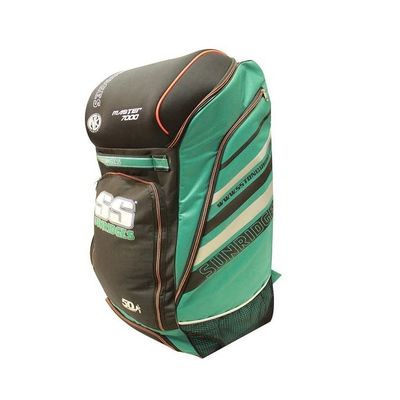 SS Master Cricket Kit Bag 2022, 38x15x16 inches, Black & Green