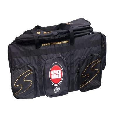 SS Gladiator Wheelie Cricket Kit Bag 2022 - 42x16x16, Black