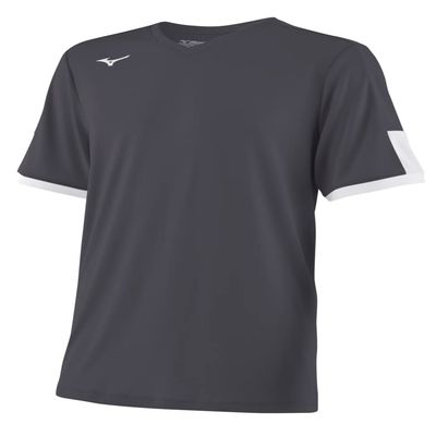 Mizuno Men's Standard Aerolite V-Neck Jersey, Charcoal-White, Large