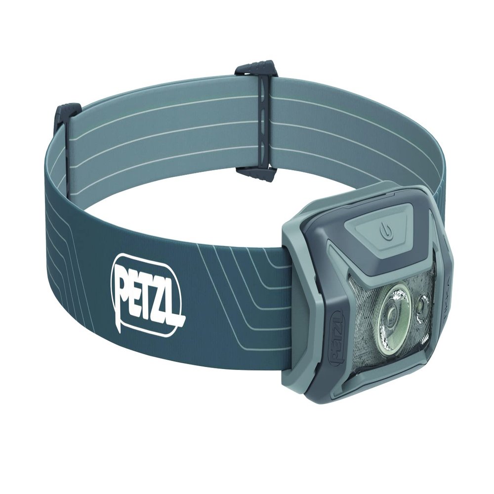 PETZL Tikka Headlamp (350 Lumens) with Glow-in-The-Dark Reflector - Grey