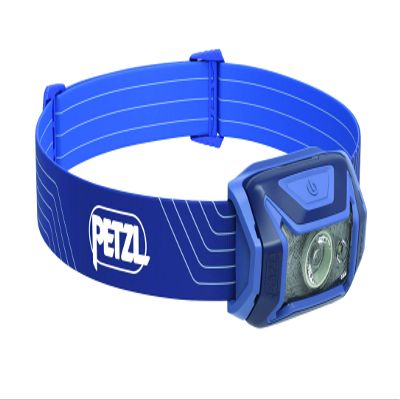 PETZL Tikka Headlamp (350 Lumens) with Glow-in-The-Dark Reflector - Blue (Classic)
