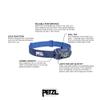 PETZL Tikka Headlamp (350 Lumens) with Glow-in-The-Dark Reflector - Blue (Classic) view 3