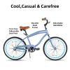 JOYSTAR 20 Inch Kids Beach Cruiser Bike for Girls and Boys Ages 7-10 Years Old Single Speed 20 Inch Kids Bike with Coaster Brake Blue view 2