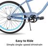 JOYSTAR 20 Inch Kids Beach Cruiser Bike for Girls and Boys Ages 7-10 Years Old Single Speed 20 Inch Kids Bike with Coaster Brake Blue view 3