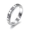 Anti-anxiety Spinner Fidget Ring for Women: Sterling Silver Viking Heartbeat Anxiety Stress Relieving Rotatable Ring Faith Hope Love Jewelry Gift for Teens Girls, S925, No Gemstone view 1