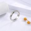 Anti-anxiety Spinner Fidget Ring for Women: Sterling Silver Viking Heartbeat Anxiety Stress Relieving Rotatable Ring Faith Hope Love Jewelry Gift for Teens Girls, S925, No Gemstone view 3
