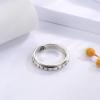 Anti-anxiety Spinner Fidget Ring for Women: Sterling Silver Viking Heartbeat Anxiety Stress Relieving Rotatable Ring Faith Hope Love Jewelry Gift for Teens Girls, S925, No Gemstone view 4