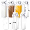 CHENGU Clear Milk Carton Water Bottle 1000 ml/ 34 Oz Portable Container Reusable Cute Plastic Milk Bottles for Juice Tea Jug Travel Camping Climbing Sports Outdoor Activities Drinking(6 Pieces) view 1