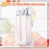 CHENGU Clear Milk Carton Water Bottle 1000 ml/ 34 Oz Portable Container Reusable Cute Plastic Milk Bottles for Juice Tea Jug Travel Camping Climbing Sports Outdoor Activities Drinking(6 Pieces) view 2
