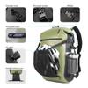 Rhinowalk Bike Pannier Bag 22L Waterproof Bicycle Bag Convertible - 2 in 1 Pannier Backpack Shoulder Bag Laptop Pannier Travel Bag Professional Cycling Accessories-Green view 4