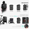 Rhinowalk Bike Pannier Bag 22L Waterproof Bicycle Bag Convertible - 2 in 1 Pannier Backpack Shoulder Bag Laptop Pannier Travel Bag Professional Cycling Accessories-BlackGreen view 3