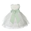 ekidsbridal Ivory Shimmering Organza Flower Girl Dresses Pageant Dress 4613S S view 2