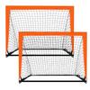 Theresduet 2 Pack 4 x 3 Size Portable Kid Soccer Goals for Backyard, Indoor and Outdoor Pop Up Soccer Goals, Orange, Theresduet view 1