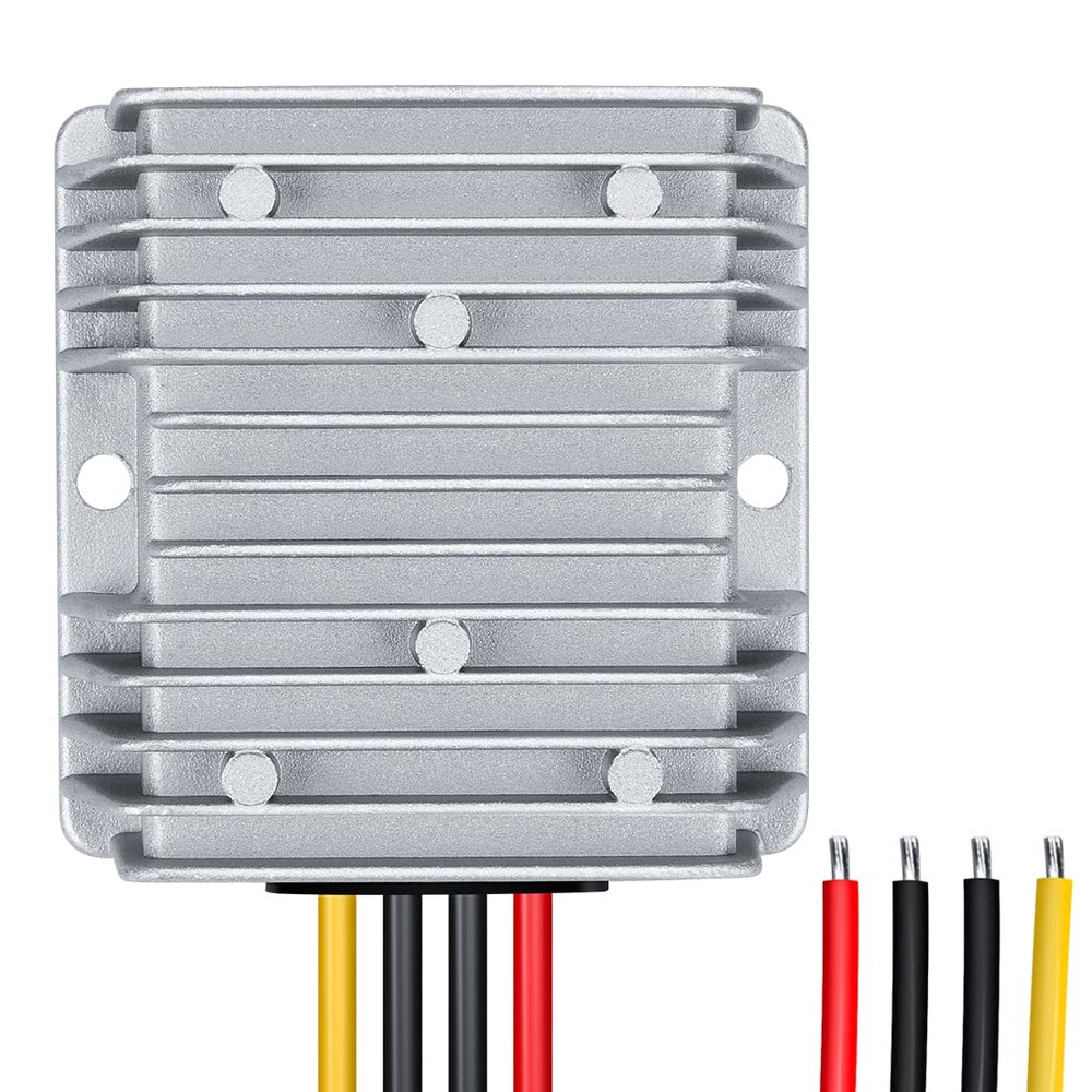 24V to 12V Step Down Converter Golf Cart 12V 10A 120W DC/DC Converter Regulator Reducer for Club Car Truck Vehicle Boat Solar System Scooters Bicycles
