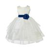 ekidsbridal Ivory Shimmering Organza Flower Girl Dresses Pageant Dress 4613S S view 1