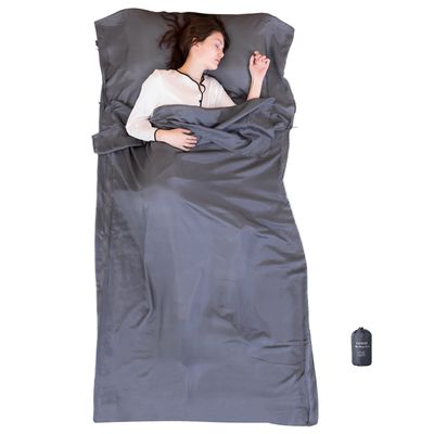 Exermil 100% Silk Sleep Sack with Zippers on 3 Sides, 87x43 Large Sleeping Liners for Hotels, Travel & Camping, Multifunctional Travel Sheets (Unzipped:87x87) for Adults, Lightweight, All Seasons