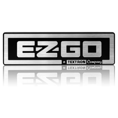 CartClan Name Plate for EZGO TXT 1994-2010 Gas & Electric Golf Carts 71037G01 - Silver and Black