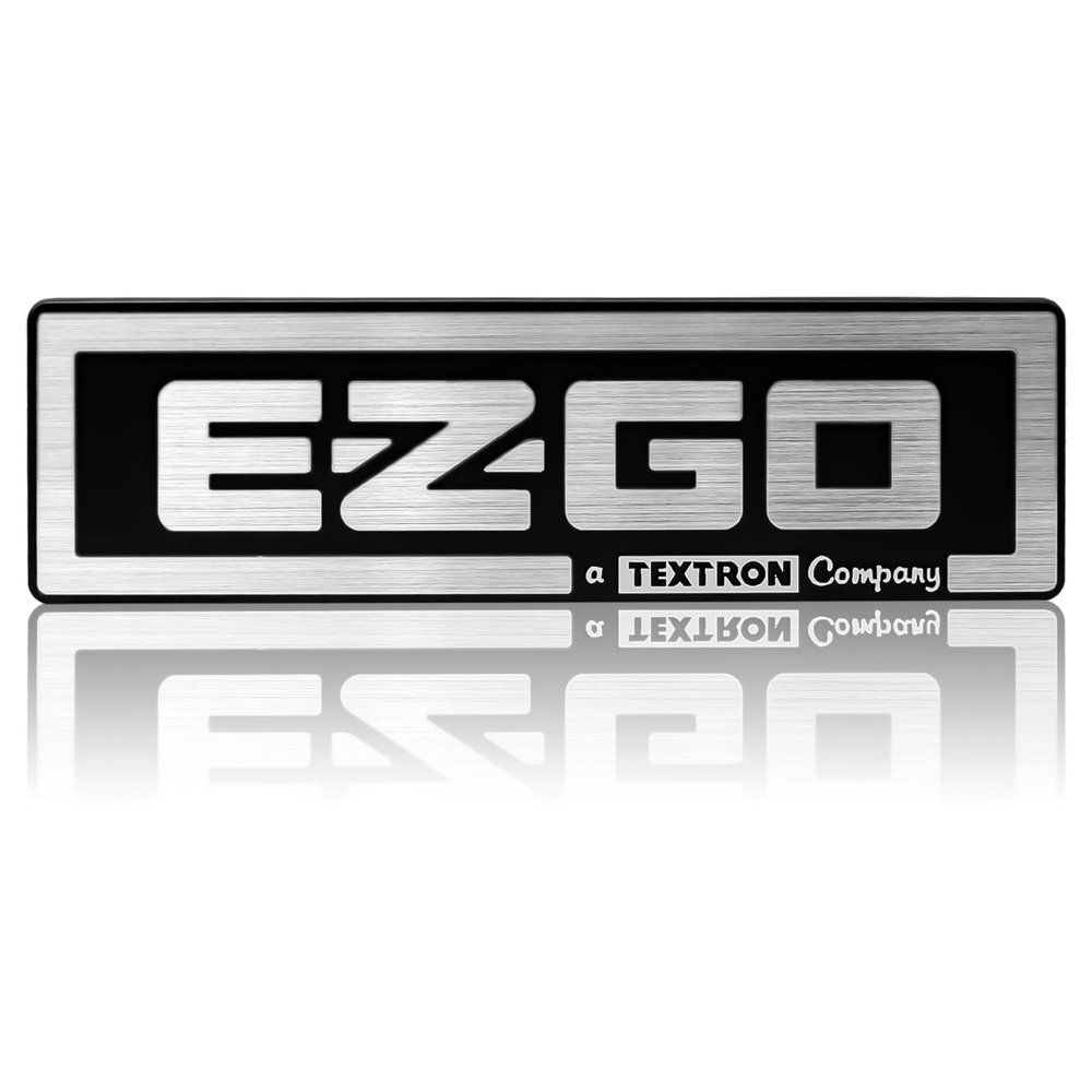 CartClan Name Plate for EZGO TXT 1994-2010 Gas & Electric Golf Carts 71037G01 - Silver and Black