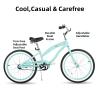 JOYSTAR 20 Inch Kids Cruiser Bike for Girls Ages 6-10 Years Old Single Speed Beach Cruiser 20in Kids Bike with Coaster Brake Mint Green view 2