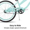 JOYSTAR 20 Inch Kids Cruiser Bike for Girls Ages 6-10 Years Old Single Speed Beach Cruiser 20in Kids Bike with Coaster Brake Mint Green view 3