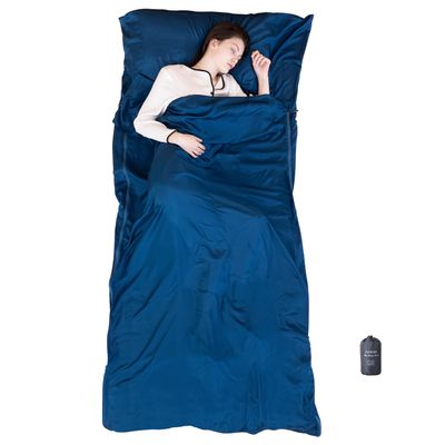 Exermil 100% Silk Sleep Sack with Zippers on 3 Sides, 87x43 Large Sleeping Liners for Hotels, Travel & Camping, Multifunctional Travel Sheets (Unzipped:87x87) for Adults, Lightweight, All Seasons