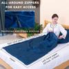 Exermil 100% Silk Sleep Sack with Zippers on 3 Sides, 87x43 Large Sleeping Liners for Hotels, Travel & Camping, Multifunctional Travel Sheets (Unzipped:87x87) for Adults, Lightweight, All Seasons view 3