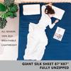 Exermil 100% Silk Sleep Sack with Zippers on 3 Sides, 87x43 Large Sleeping Liners for Hotels, Travel & Camping, Multifunctional Travel Sheets (Unzipped:87x87) for Adults, Lightweight, All Seasons view 4