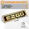 CartClan Name Plate for EZGO TXT 1994-2010 Gas & Electric Golf Carts 71037G02 - Gold view 4