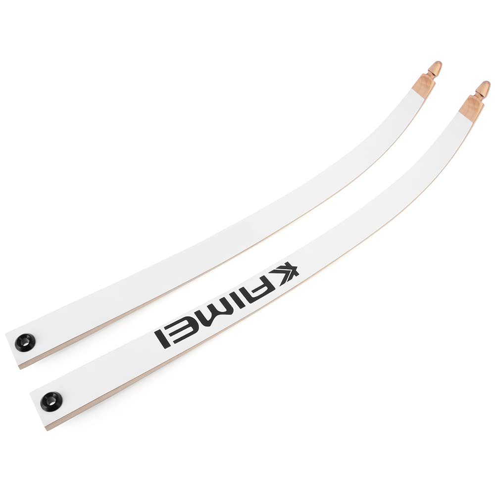 ZSHJGJR Archery Takedown Recurve Bow Limbs Replacements for 66" Takedown Bow Limbs Only 12-40lbs (12lbs, White)