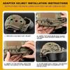 YBJMSFA Airsoft Tactical Quick Helmet External Flip Goggles, Goggles with Bicolor Lenses, Side ARC Guides view 3