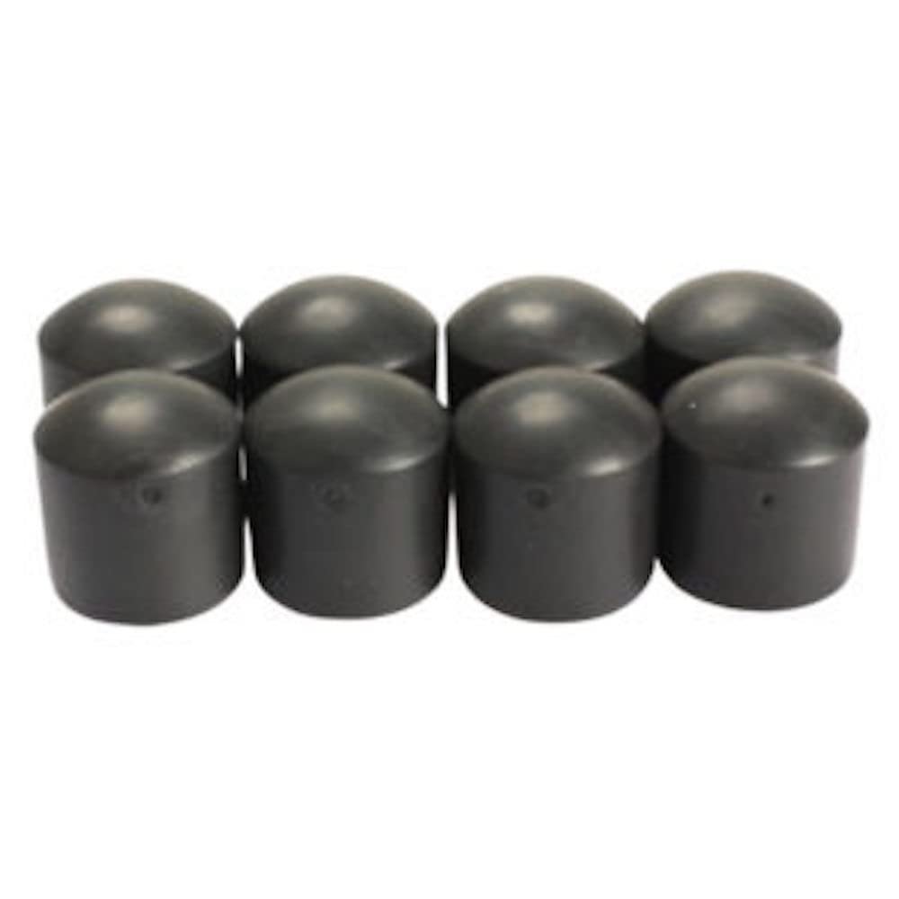 KICK Black End Cap for 1/2" Rods - 8 Pack