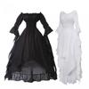 Wkishenl Womens Victorian Dress Vintage Medieval Costume Puff Sleeve Cold Shoulder High Low Princess Renaissance Costumes view 3