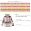 Tymidy Girls Cute Flannel Plaid Hoodie Long Sleeve Button Down Jacket Shirts Coat view 4