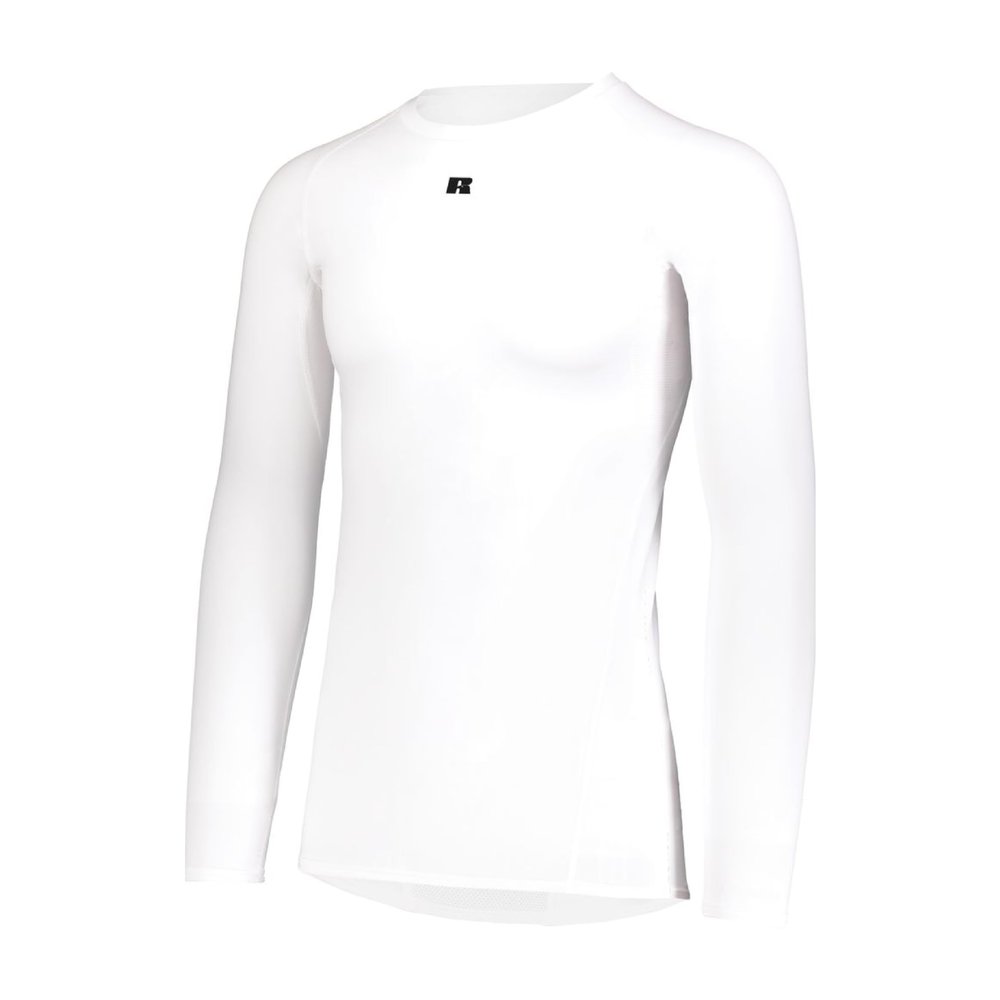 Russell Athletic Long Sleeve Compression Tee White M