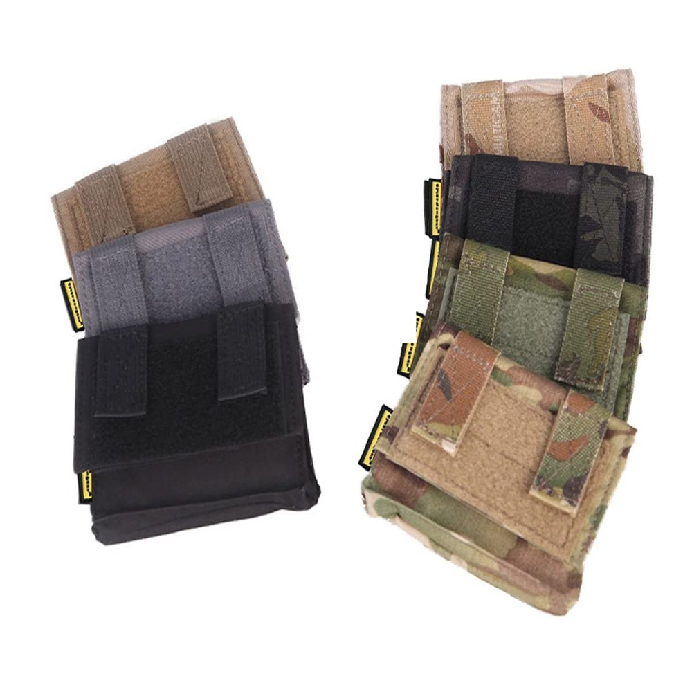 Military Airsoft Helmet Accessory Combat Tactical Helmet Cover Removable Rear Pouch (Multicam Arid)