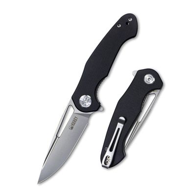 KUBEY Dugu KU210E Outdoor Folding Knife 2.91" 14C28N Sandvik Blade and G10 Handle with Reversible Pocket Clip for Hunting Fishing and Camping