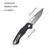KUBEY Dugu KU210E Outdoor Folding Knife 2.91" 14C28N Sandvik Blade and G10 Handle with Reversible Pocket Clip for Hunting Fishing and Camping view 2