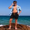 SILKWORLD Mens Swimming Trunks with Compression Liner 2 in 1 Quick-Dry Swim Shorts with Zipper Pockets,Black,X-Large view 2