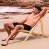 SILKWORLD Mens Swimming Trunks with Compression Liner 2 in 1 Quick-Dry Swim Shorts with Zipper Pockets,Black,X-Large view 4