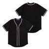 AHAJAY Mens Baseball Jersey Button Down Shirts Short Sleeve Hipster Hip Hop Sports Uniforms (XXXL) Black view 1
