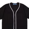 AHAJAY Mens Baseball Jersey Button Down Shirts Short Sleeve Hipster Hip Hop Sports Uniforms (XXXL) Black view 2