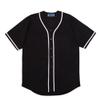 AHAJAY Mens Baseball Jersey Button Down Shirts Short Sleeve Hipster Hip Hop Sports Uniforms (XXXL) Black view 3